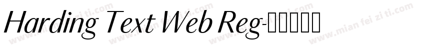Harding Text Web Reg字体转换